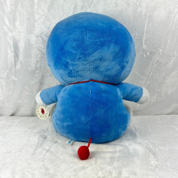 Vtg Doraemon Plush 17" Large Real Bell Blue White Stuffed Toy USA Seller 1999 - Picture 3 of 14